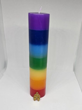 VELA 7 CHAKRAS 7 COLORES / 7 COLOR CANDLE ATRAE DINERO SUERTE PROTECCION AMOR picture