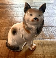 Beautiful Vintage Porcelain Calico Cat JAPAN Marutomoware Figurine Figure Statue picture