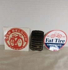 Lot of 3  New Belgium Brewing  Stickers. Fat Tire Rare Barrel Sticker picture
