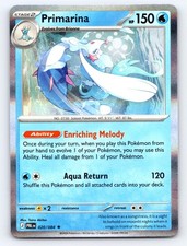 Primarina 020/084 Rare Pitch Black Pokemon Holo Near Mint picture