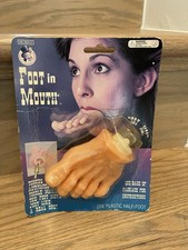 Vintage Novelty Toy Foot In Mouth Collegeville Horror Halloween Feet Odd Prop picture