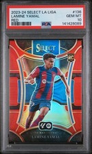 2023-24 La Liga Select Lamine Yamal #136 Red (RC) PSA 10 picture