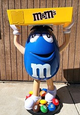 M & M Character Blue Candy Store Display w/Storage Tray  picture