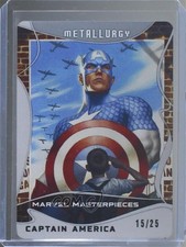 2022 Upper Deck Marvel Masterpieces Metallurgy 15/25 Captain America #90 mq5 picture
