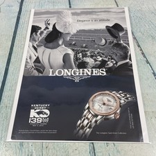 2013 Longines Luxury Watch KY Derby Print Ad/Poster Pinup Promo Art Magazine Pg picture