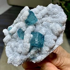 155G Natural Morandi blue-green Fluorite Mineral Sample/Fujian picture