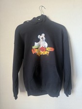 Vintage Disney Parks Halloween Mickey Hoodie Sweatshirt Medium picture