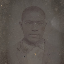 Antique Tintype Photo African American Man Identified H.S. Stoke, Civil War Era picture