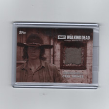 TOPPS WALKING DEAD SEASON 6 CHANDLER RIGGS/CARL GRIMES WARDROBE CARD #10/10 picture