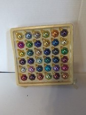 36 VTG Small 1 Inch Tree Ball Ornaments Christmas Holiday Decor Minimalist picture