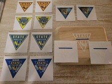 Huge 12 PIECE LOT - NJ State Police LOGO -  UV VINYL TRANSFER DECALS  picture