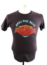 Vintage 1980s Harley Davidson 3-D Still The Best Motorcycle T-Shirt Mens Small picture