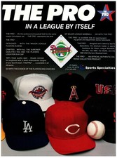PRINT AD, 1988 Diamond Collection MLB The Pro Baseball Cap Hat Reds Dodgers USA picture