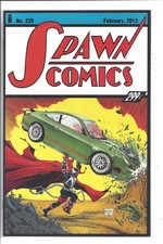 Spawn #228 NM (9.2) 2013 - Mighty McFarlane Car Trashing Action Comics Homage picture