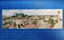 Vintage 1950s Disneyland Main Street Square Panoramic Postcard J-17 long format picture