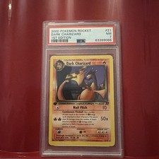 PSA 7 Dark Charizard 21/82 Team Rocket 1st Edition Non-Holo WOTC 2000 Pokemon picture