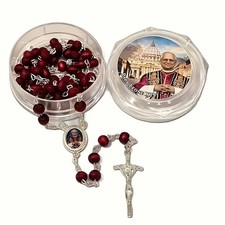  LOT OF 12    Blessed Rose Petal Rosary - Pope Leo XIV Angelus Edition from Rome picture