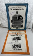 2 Original 1918 Columbia Six Dealer Sales Brochures How To Save Gas picture