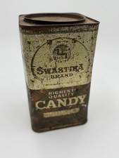 Rare Pre-WWII Swastika Brand Candy Tin – Pacific Coast Candy Co., San Francisco picture