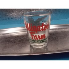 Vintage St. Augustine Alligator Farm Zoological Park Shot Glass Florida Souvenir picture