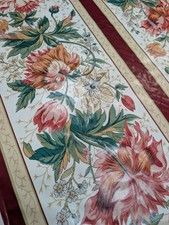 #2 Vtg 10 Yds A Ramm Caprice English Glazed Chintz Floral Fabric Material Yards picture