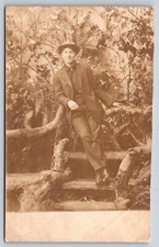 Rare  RPPC  Famous  Early Aviator Author Dick Merrill  Portland  Oregon Postcard picture