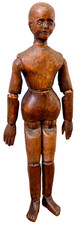 19c French Articulated Wood Artist Mannequin Sculpture Model Antique Folk Art picture