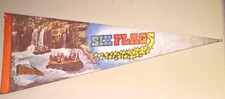 Six Flags Pennant & Little Foot Progression Park Sign Amusement Park Collectible picture