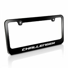 Dodge Challenger Logo Engraved Black Finish Solid Metal License Plate Frame picture
