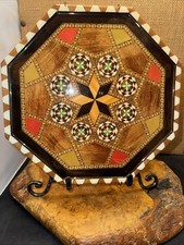 Vintage Handcrafted Taracea Inlaid Wood Spain Casa De La Artesana Salina (T) picture