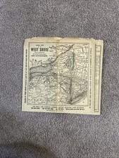 WEST SHORE - RAILROAD VINTAGE EPHEMERA - TIME TABLE - MAP OF NY AND TORONTO picture