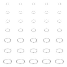 About 700pcs 310mm 7 Sizes Oval Jumps Rings 1824 Gauge Close But Unsoldered Conn picture