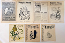 VINTAGE Theodore Roosevelt 1900s HARPER'S/LIFE MAGAZINE LOT Rough Rider teddy picture