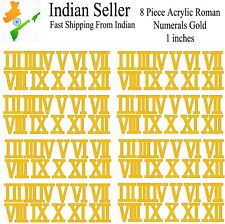 Self Adhesive Black Silver Gold Acrylic Clock Numbers Roman Numerals Dots Dashes picture