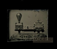 VERY RARE STEAM PUMP PATENT MODEL Antique Miniature Gem Tintype Photo Machine picture