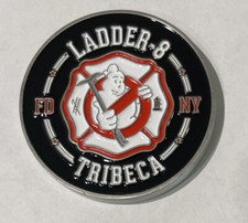 FDNY Fire Department Of New York Ladder 8 Tribeca Ghostbusters Challenge Coin picture