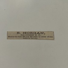 E Horgan $20 & $25 Suits 615 I St NW 1881 Washington DC Clipping TAJ8-S42 picture