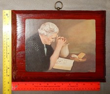 Vintage Gratitude picture on Wood Plaque {about 12  3/4