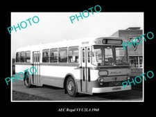OLD POSTCARD SIZE PHOTO OF 1960 AEC REGAL BUS LAUNCH PRESS PHOTO picture
