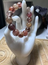 Natural high-quality Multi Color rutilated quartz bracelet 14mm (15pcs Bead) picture