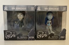 NIB CultureFly Corpse Bride Victor & Emily Wedding 3.25” Mini Bobblehead Set picture