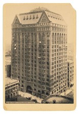 rare 19th century cabinet card of burnham and root's masonic temple chicago picture