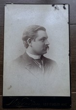 Antique 1890s Cabinet Card Photo Man Theo Eudemo Cleveland Ohio Victorian picture