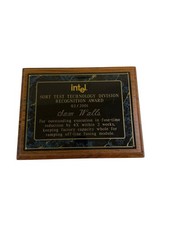 Vintage Intel Recognition Award Plaque – Sort Test Technology Division – Q2 2001 picture