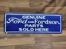 Porcelain Genuine Ford Fordson Enamel Metal Sign Size 25.5