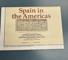 Vintage 1992 National Geographic Spain In The Americas Map Poster picture