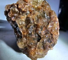 Grossular Garnet Translucent Crystals Red Yellow Oxidized Silver Matrix 62g GA picture