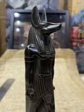 Anubis Ebros Anubis Egyptian God afterlife Handmade Black Statue of basalt stone picture