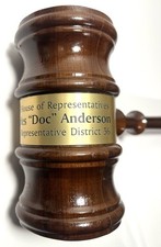 Rare Texas House Of Representatives Gavel - Charles “DOC” Anderson- District 56t picture