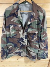 Vintage 1994 US Military BDU Woodland Camo Jacket Coat Large Regular DLA picture